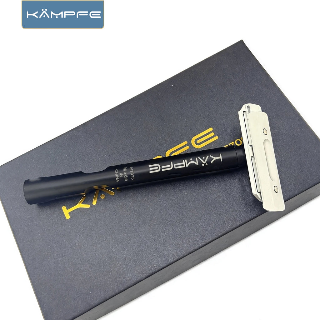 KAMPFE Shaving Kit Manual Safety Razor with Stand Classic CNC machined Razor Gift for Father