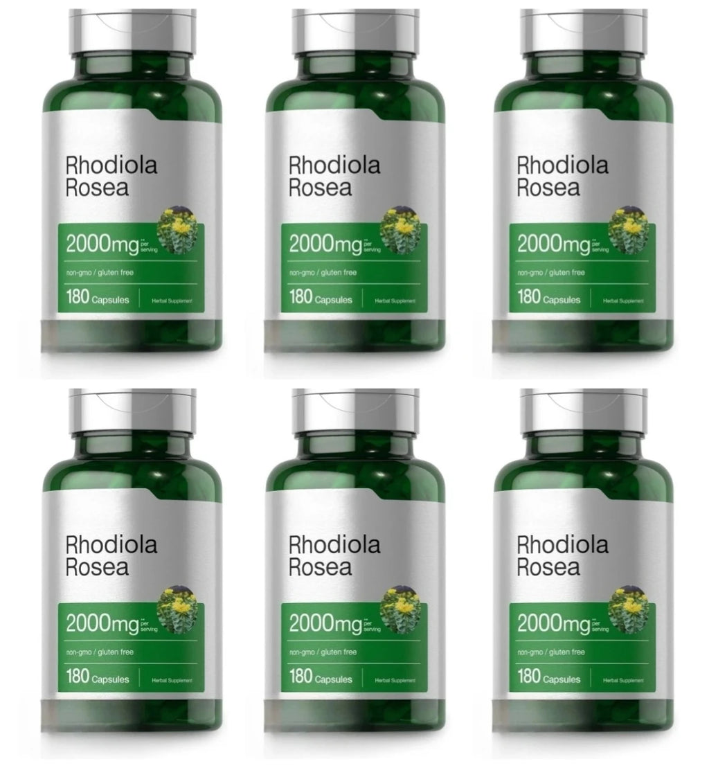 Rhodiola Rosea Root Extract 2000mg Equivalent Herbal Dietary Supplement 180 Capsules