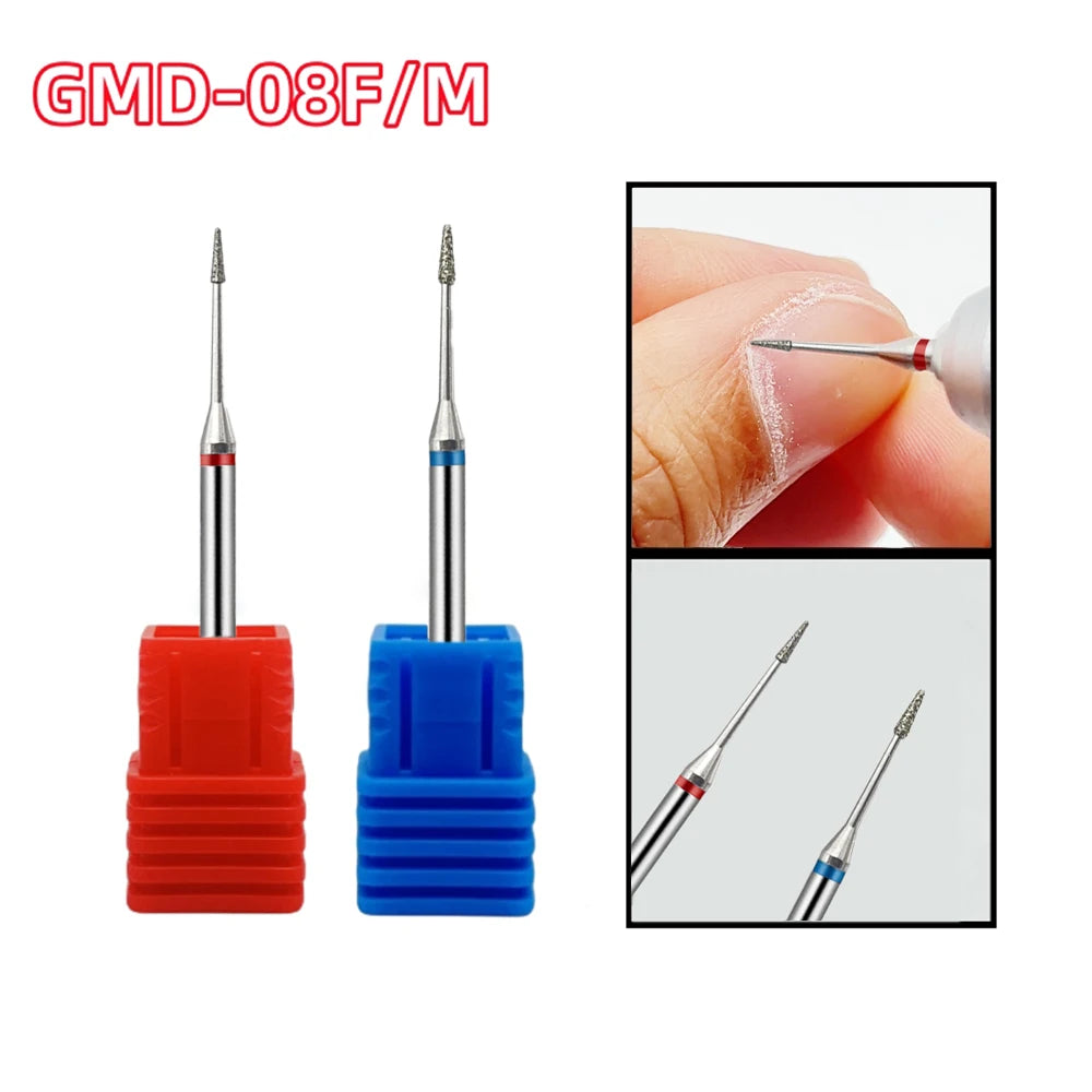 1/5/10pcs Diamond Nail Drill Bit for Gel Polish Acrylic Removal Nail Salon Manicure Pedicure Milling Cutter Electric File Tools