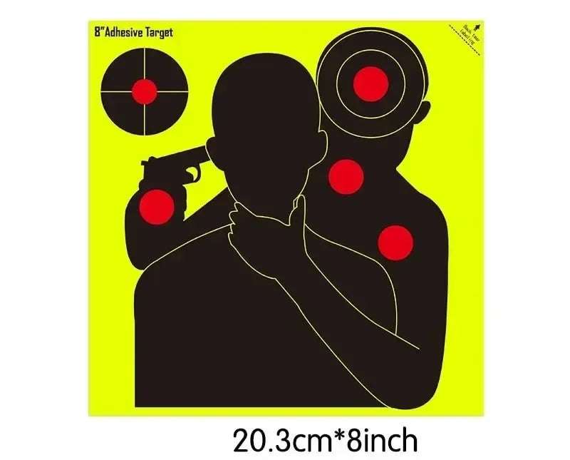 10PCS  Shooting Targets Stickers Reactive Splatter Adhesive Sticker Paper Gun Shoot Training Accessories 8Inch