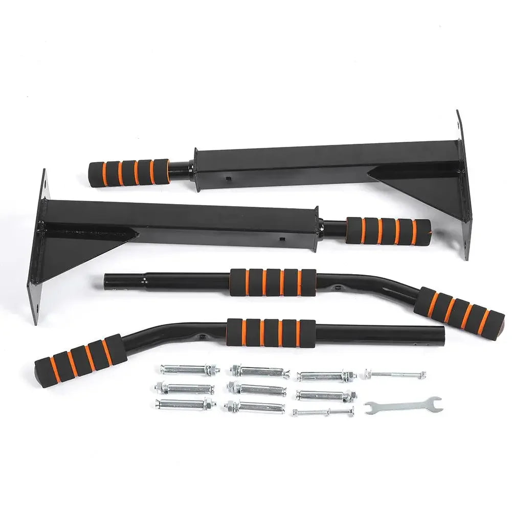 Wall Pull Up Bar Pull Up Bar Wall Mount Pull Up Bar Chin Up Body Bulding Exercise Fitness Gym Home with 6 Foam Handles