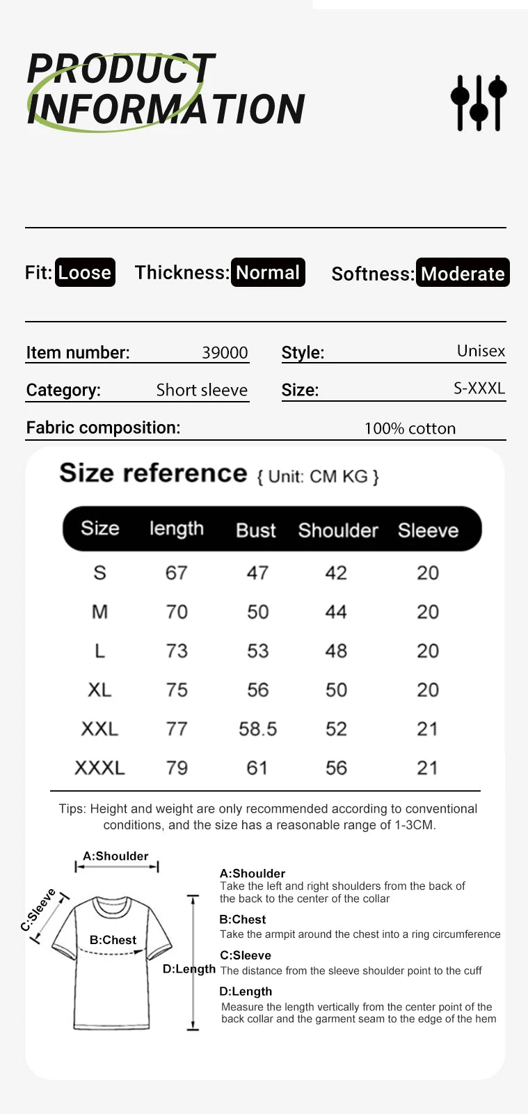Summer men's 100% Cotton Eagle Logo Printed Sports Tops Casual Fashionable Loose Oversized Round Neck Short Sleeved T-shirt