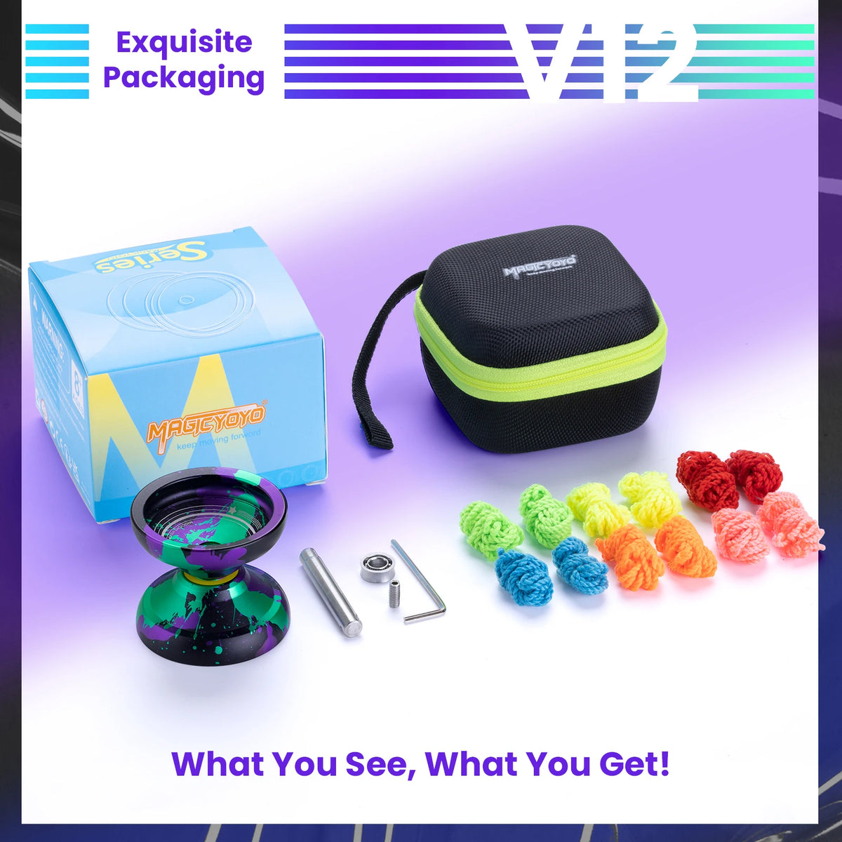 MAGICYOYO V12 Professional Yoyo for Advanced Player, Dual Function Yoyo for Kids Beginner