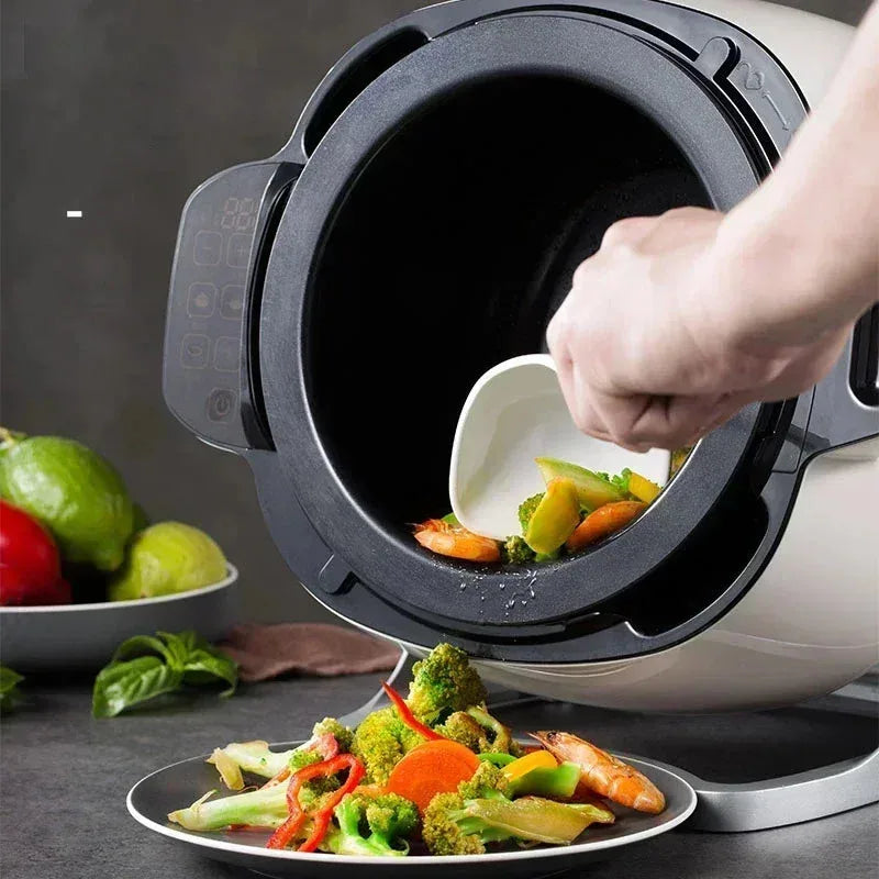2026 2000W Intelligent Automatic Stir Frying Machine Household Electric Cooking Wok Pot Non-stick Multifunctional Cooker Pot 220