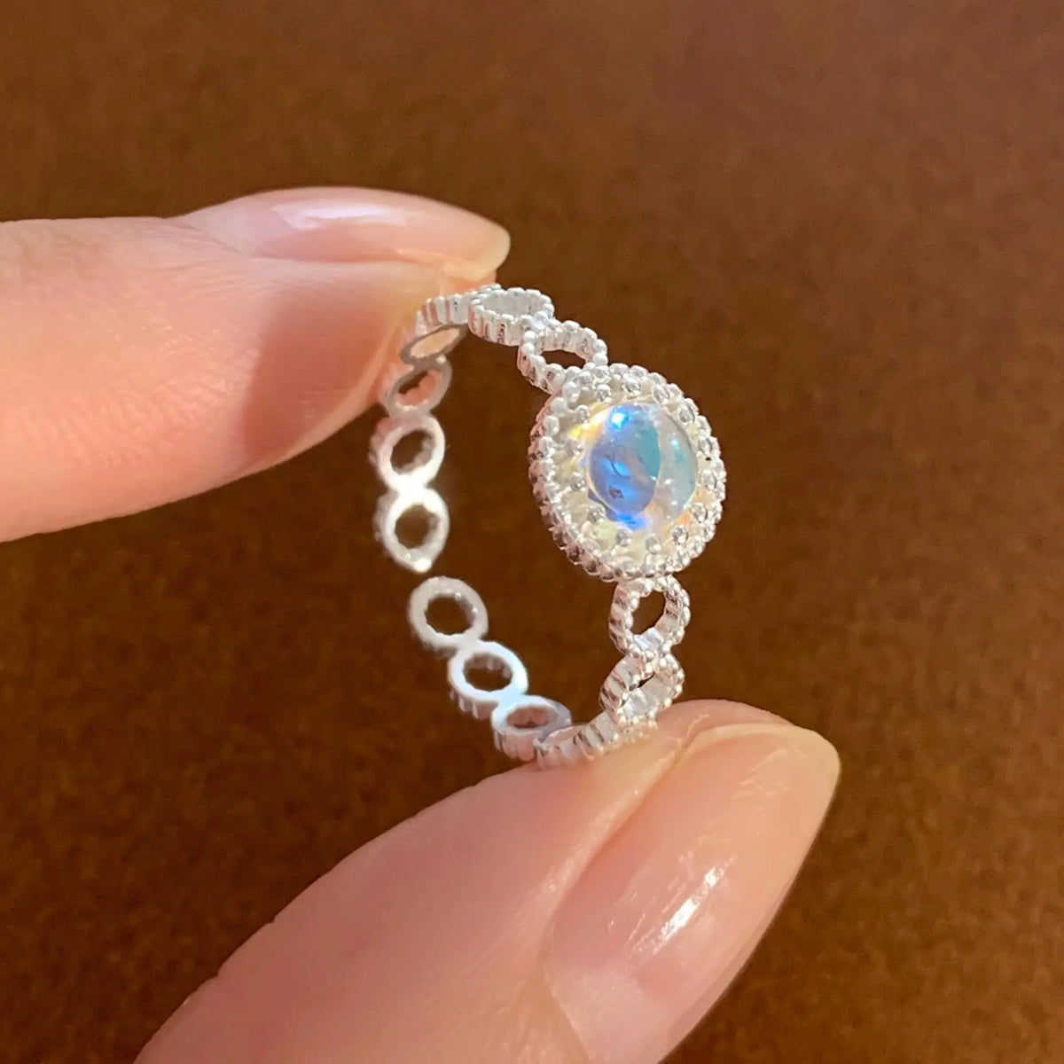925 Sterling Silver Flower Geometry Ring For Women Girl Hollow Out Zircon Grace Wide Jewelry Gift Dropshipping
