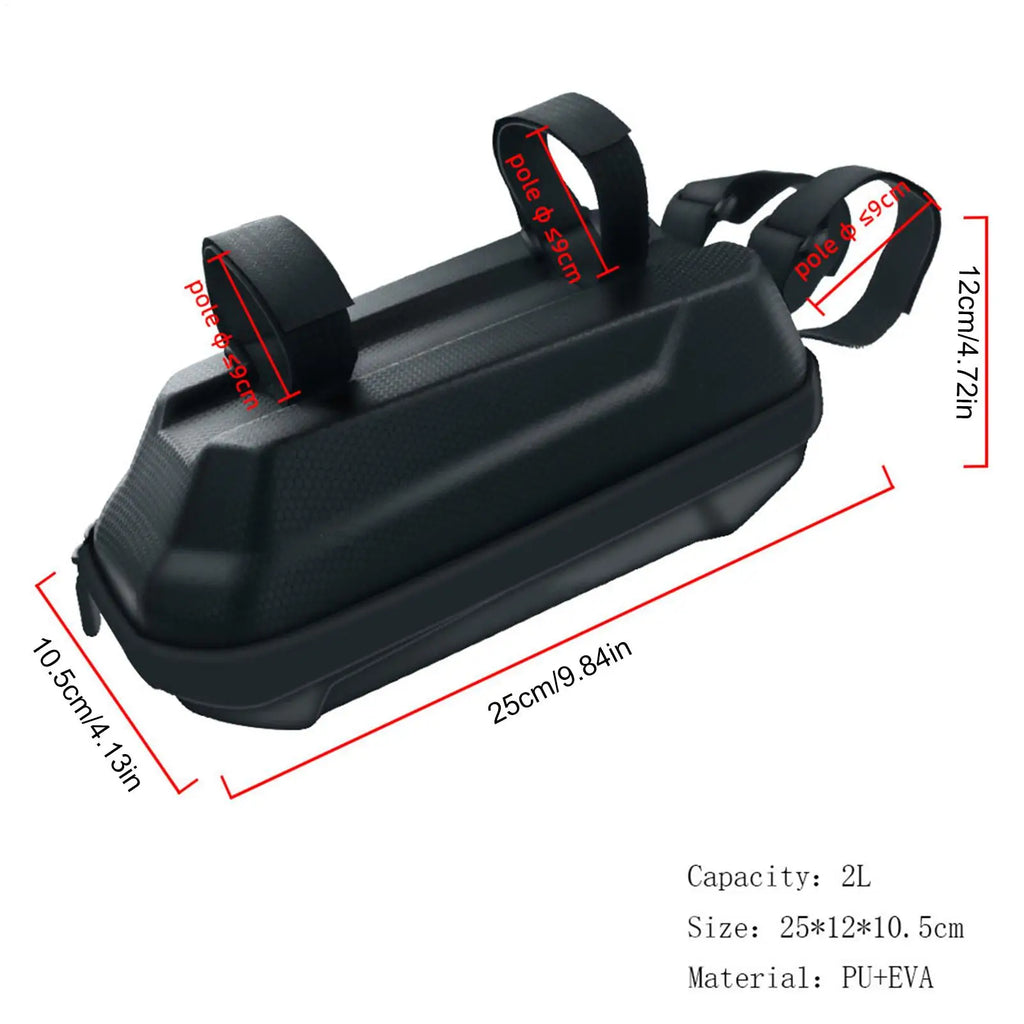 Waterproof Electric Scooter Handlebar Bag 2L E-Scooter Front Storage Bag Heavy-Duty Reflective Hanging Case for Travel Camping