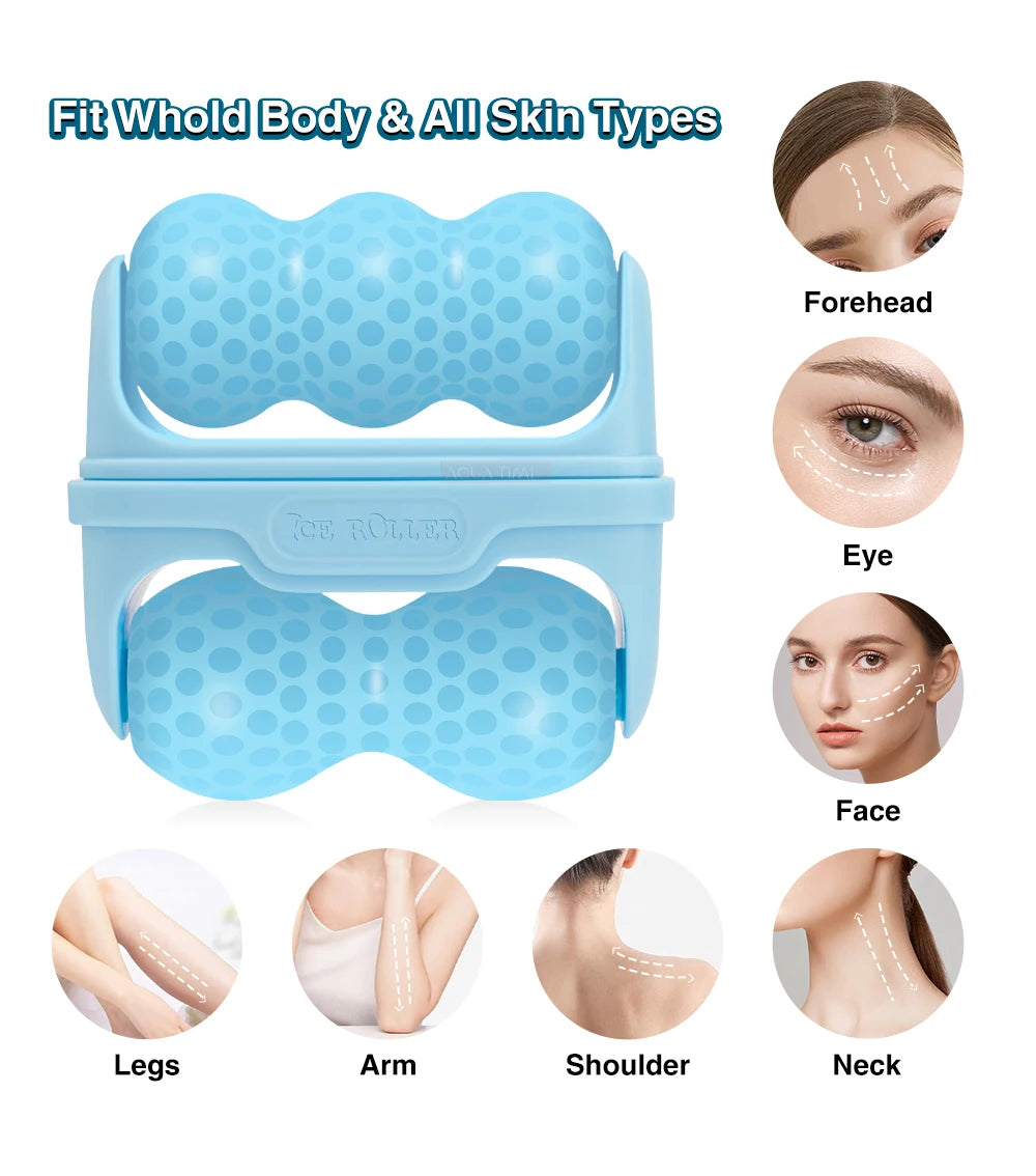Hello Face Ice Roller S30 Facial Massage Reusable 2 Shape Heads Freezable Ice Massager Lifting Tools