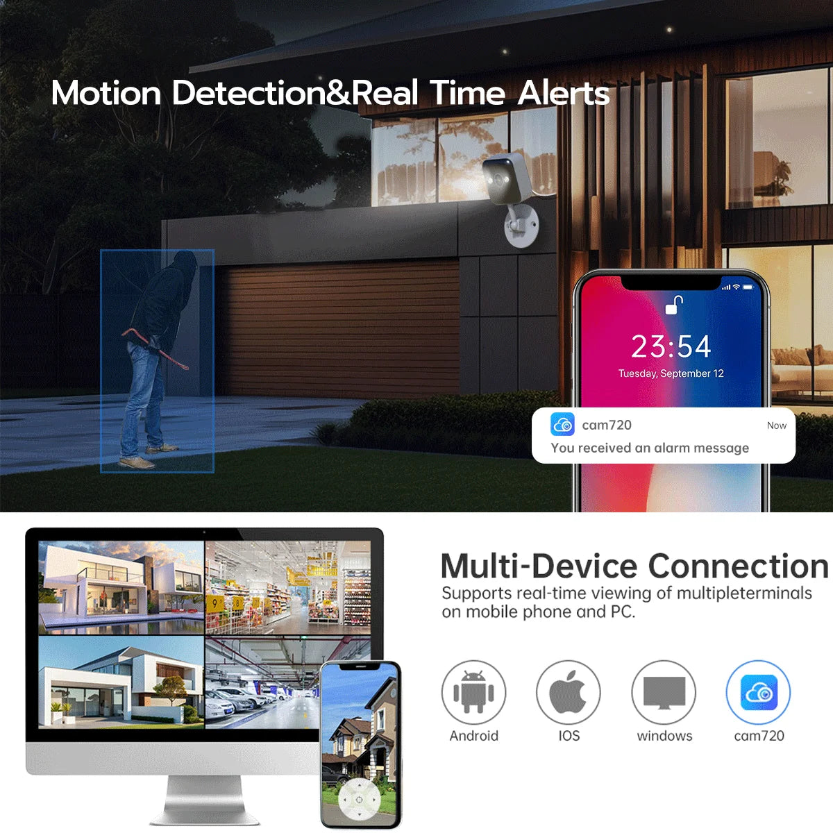 JOOAN 3MP Wifi Security Camera Indoor 5X Zoom Moiton Detection HD Night Vision Smart Home IP Camera for Baby & Pet