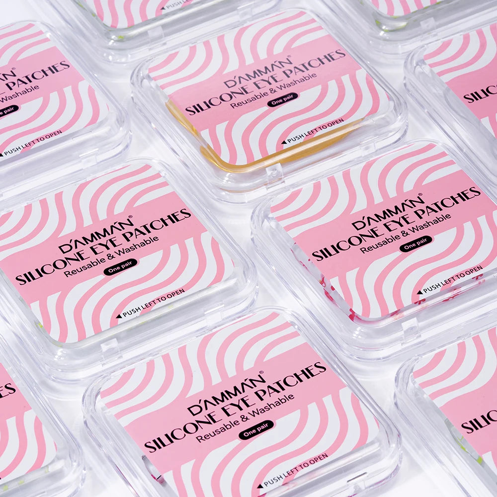 DAMMAN Multi-purpose Eye Pads for Eyelash Extensions Reusable Silicone Eye Patches Lash Lift Under-eye Patches Makeup Tools