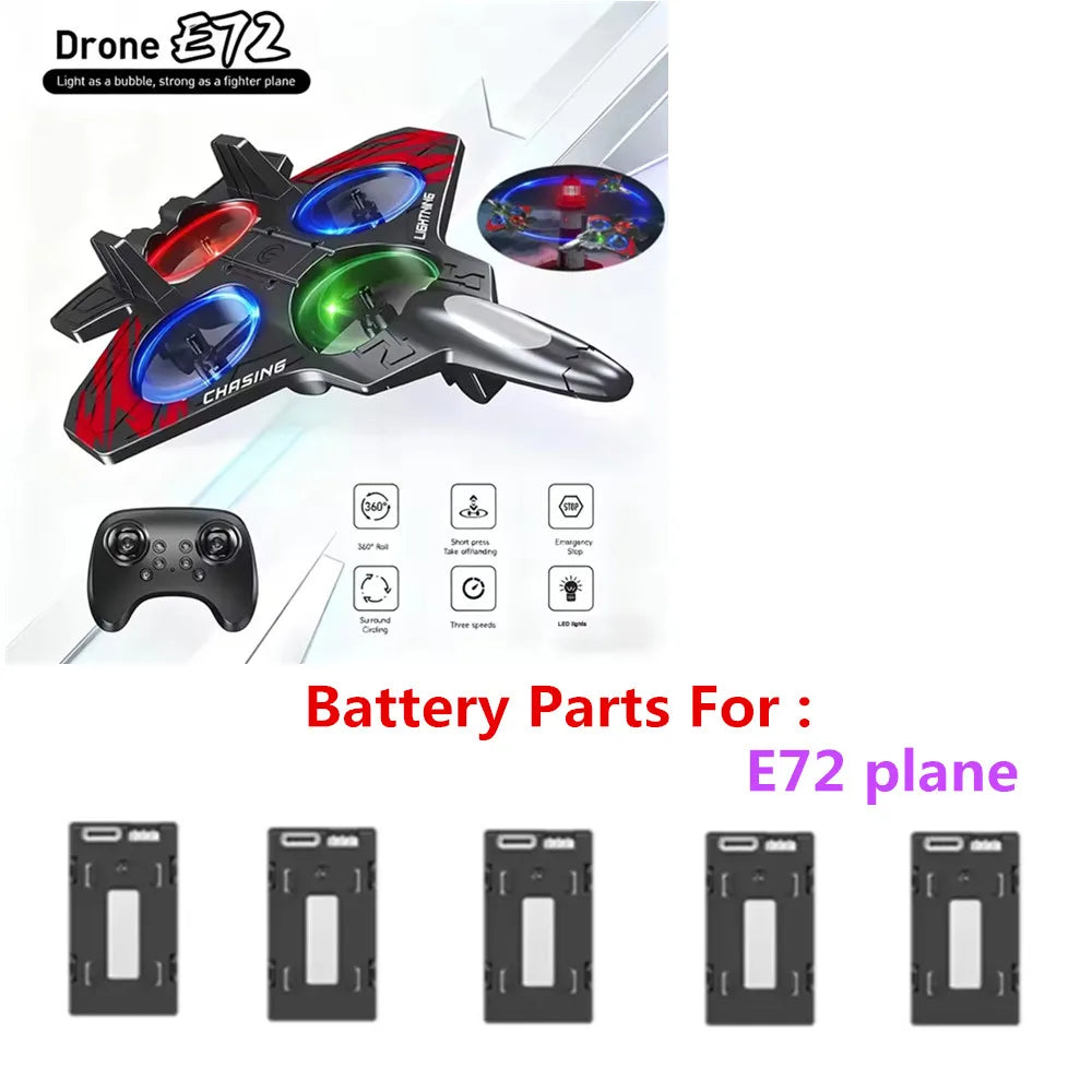 E72 RC Foam Airplane Battery 3.7V 350mAh E72 Propeller Blade E72 RC Plane  Accessories E72  Airplane Battery Parts