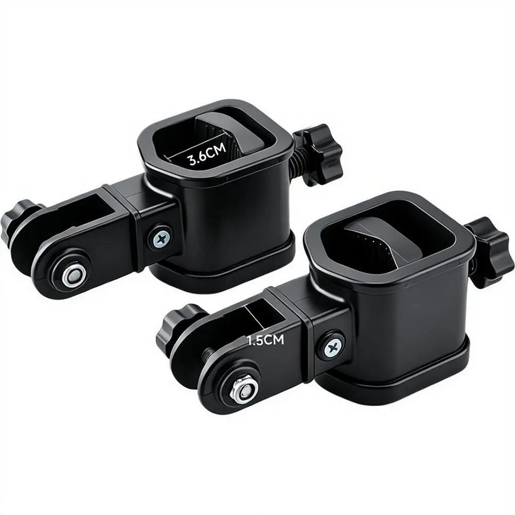 Dual Clamp Wagon Umbrella Holder Universal Camping Folding Cart Parasol Mount Bracket Stable Sun Shade Fixing Accessories