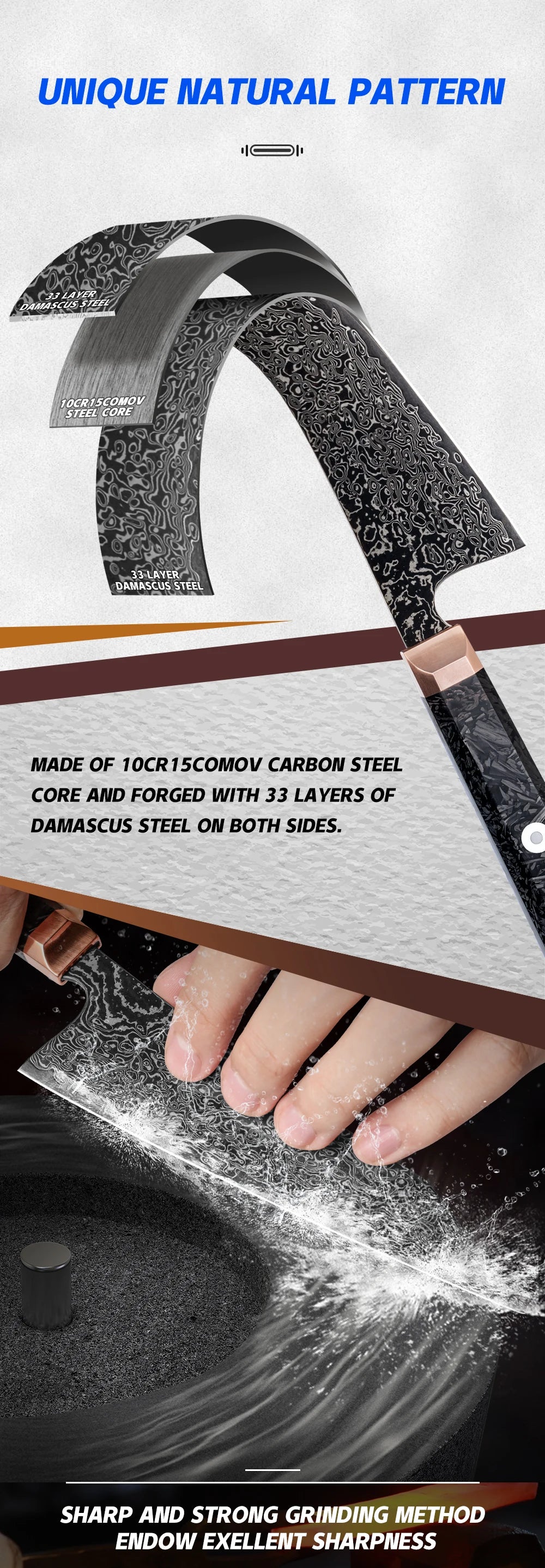 Grandsharp 5.4 Inch Bunka Knife 67 layers Damascus Steel Sharp Blade Kitchen Tool Cook Knives Meat Slicer Cooking Cutter
