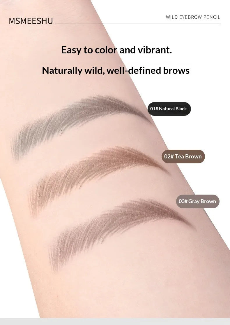 Ultra-Fine Micro Brow Pencil Waterproof Sweat-Resistant 3D Natural Shaping Hard Core Defined Hair-Like Strokes Eyebrow Makeup