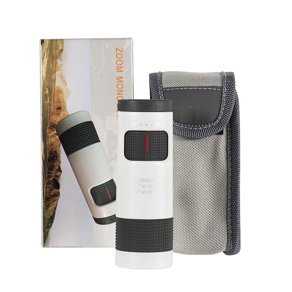 Powerful Monocular 10-30x21 Zoom Mini Telescope Portable Spotting Scope Camping Equipment Tourism Optical Sight Monocle