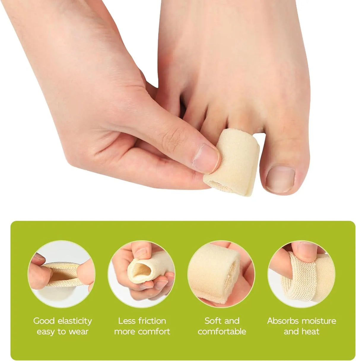 1Pcs Sumifun Foam Toe Separator Finger Protector Toe Cushion Tubes Sleeves for Bunion Corns Blisters Calluses Foot Care Tool