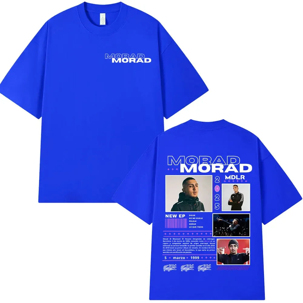 Rapper Morad M.D.L.R Graphic T Shirts Men Women Fashion Vintage T-shirt Cotton Casual Oversized Short Sleeve T-shirts Streetwear
