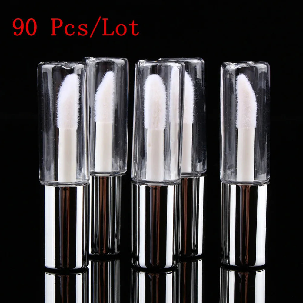 45/90 Pcs Lip Gloss Tubes 1.2ml Clear Empty Lip Balm Tube Container Organize Lipstick Refillable Bottles Lip Gloss Tubes