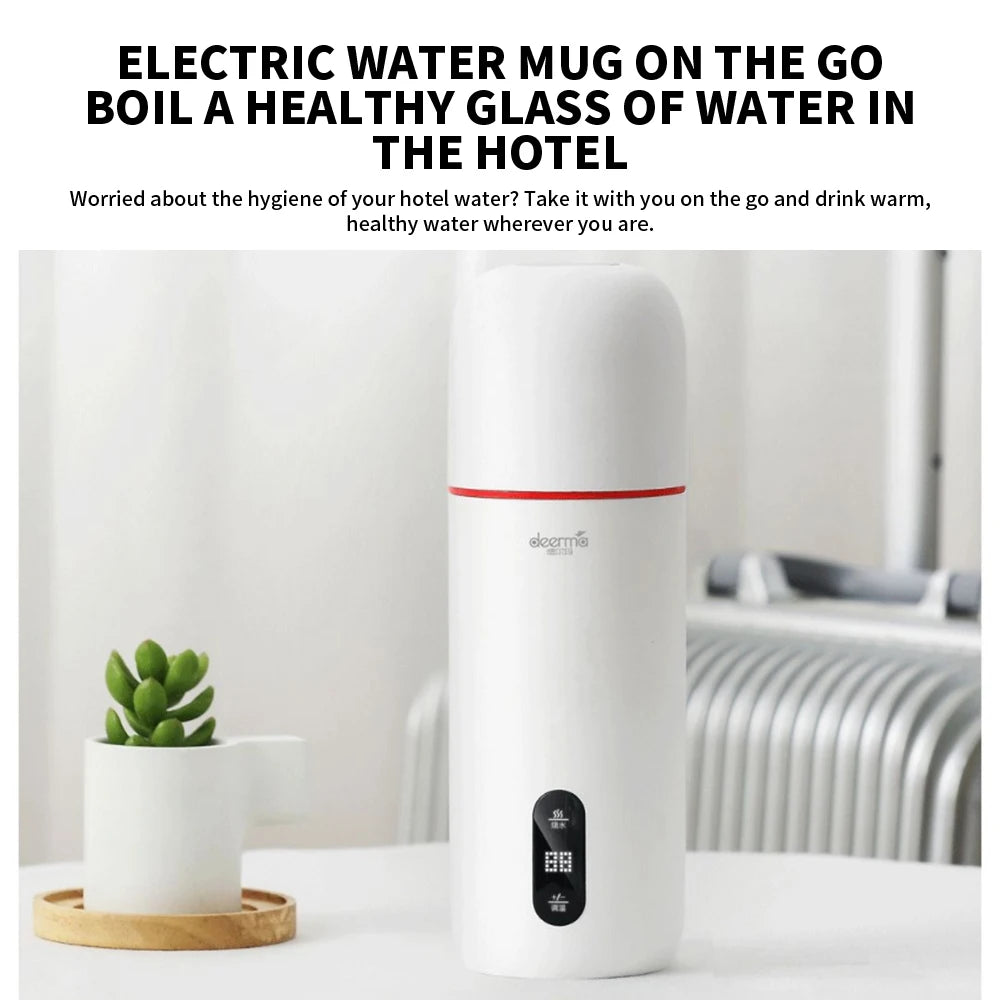 Deerma DEM-DR035 bottle water 350ML Portable Electric Water Cup Touch Control Drinkware Thermos Smart water Kettle