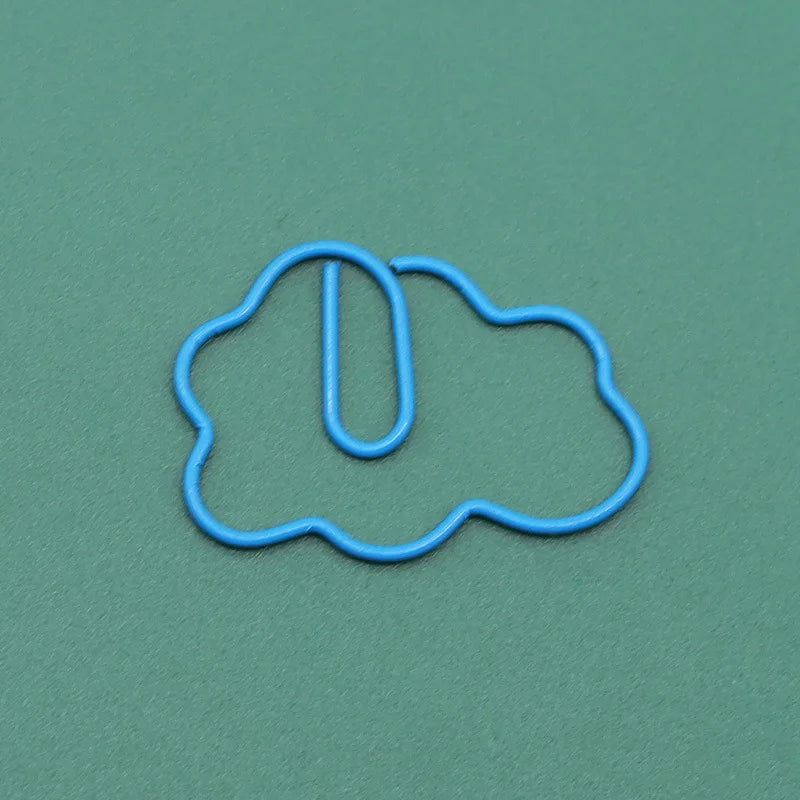 10pcs Cloud Paper Clips Creative Shapes Cute Paper Clips Bookmark Decoration Card Pins