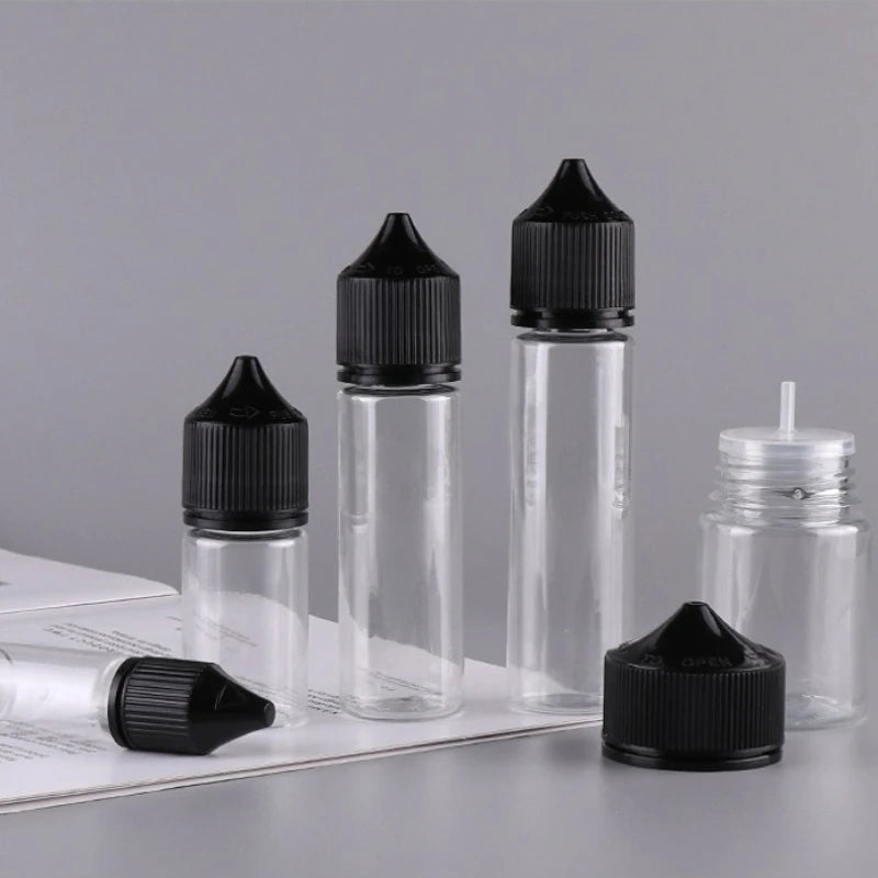50pcs 10ml-100ml Plastic Empty Dropper Bottles Liquid Drop Bottles Long Tip Cap Oil Containers Portable Travel Dispenser Bottles