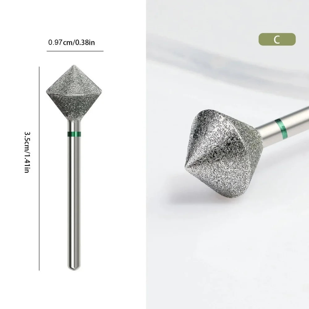 1Pcs Diamond Nail Drill Bits Rotary Cuticle Clean Burr 3/32" Manicure Bit Drill Machine Accessories 2028