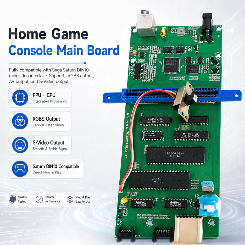 Retro Game  AV S-Video RGB Famicom NES Compatible with Original 83, 84, 89 Shells RGB Famicom Clone Console Supports Zapper