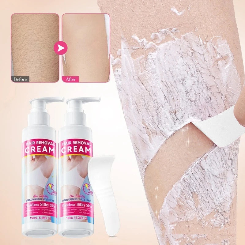 Men's and women's hair removal cream does not irritate the armpits. Smooth hair removal cream 150ml