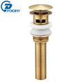 Antique Brass Pop Up Drain Bathroom Sink Push Down Pop Up Stopper Drain Washbasin Accessoires Plug Cover Waste Pipe Drainer