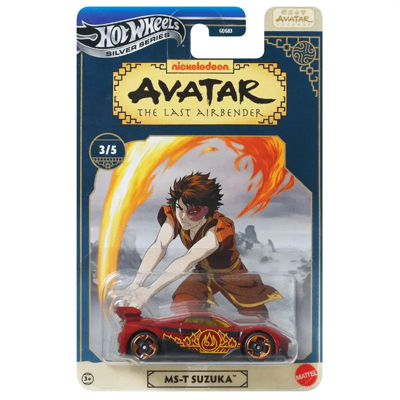 2025 New Hot Wheels Car Avatar The Last Airbender Silver Car Model Alloy Simulation Ornament Custom Collectible Birthday ToyGift