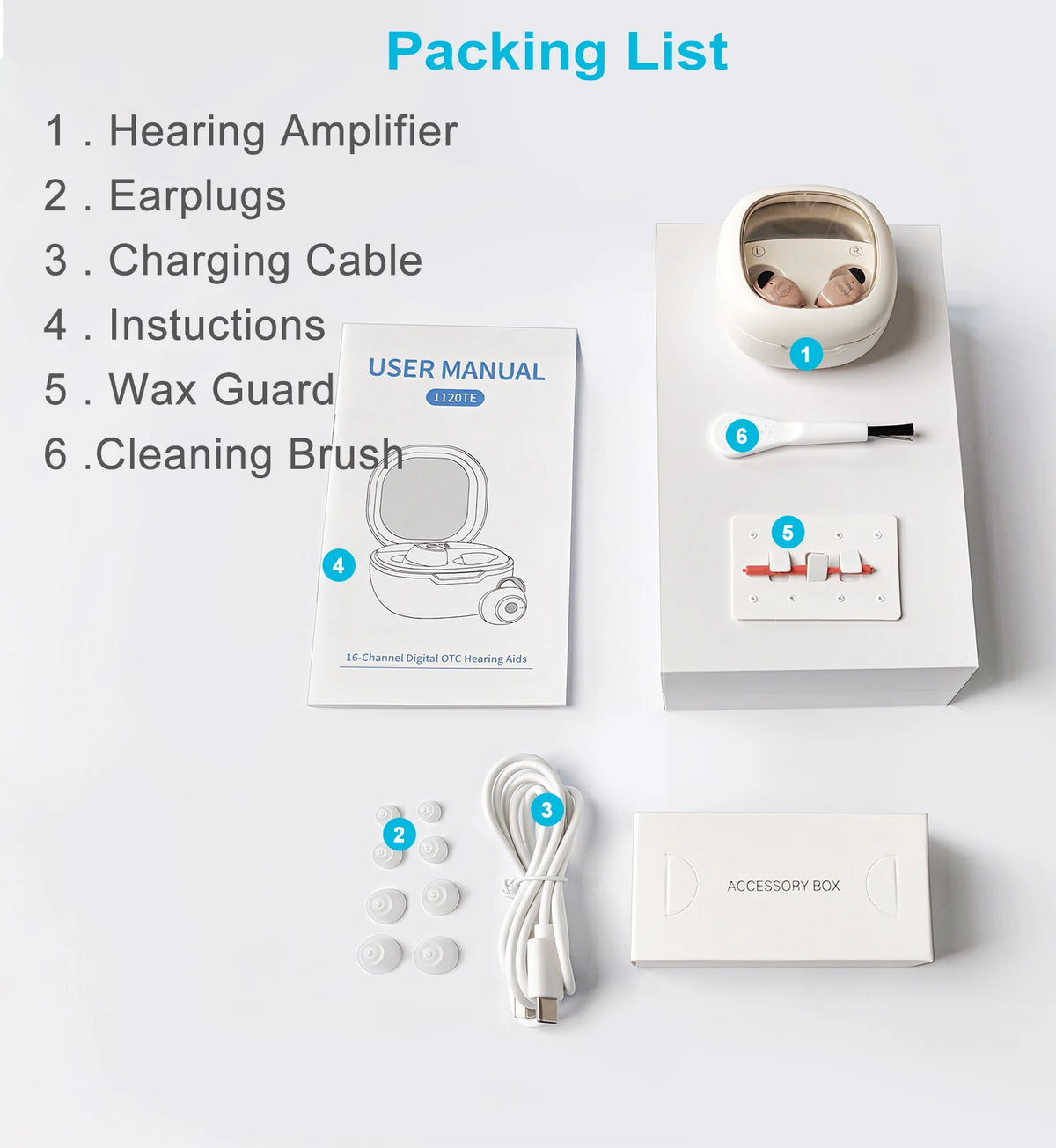 Newest 16 Channels Hearing Aid For Deafness Elderly Bluetooth Hearing Aids App Control Rechargeable Sound Amplifier Audifonos
