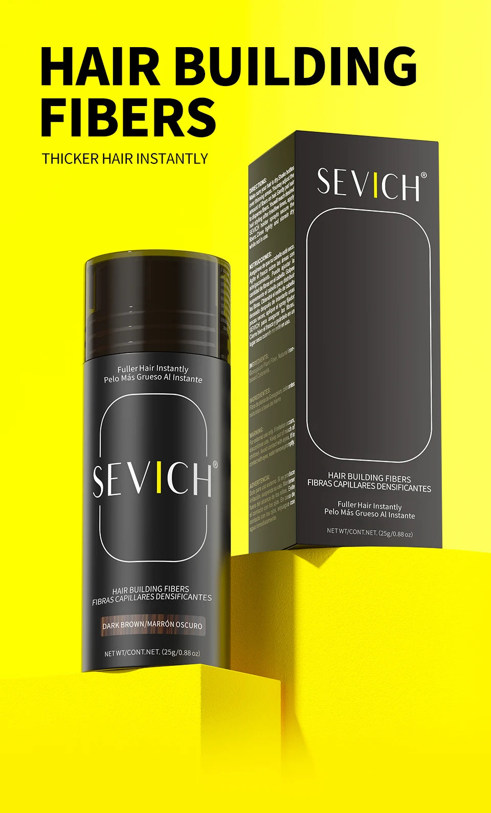 10Color Hair Fiber Powder 48 Hour Stain Proof Hair Building Fibers Instant Volume & Boost Hair Fiber Hairline Filling Powder