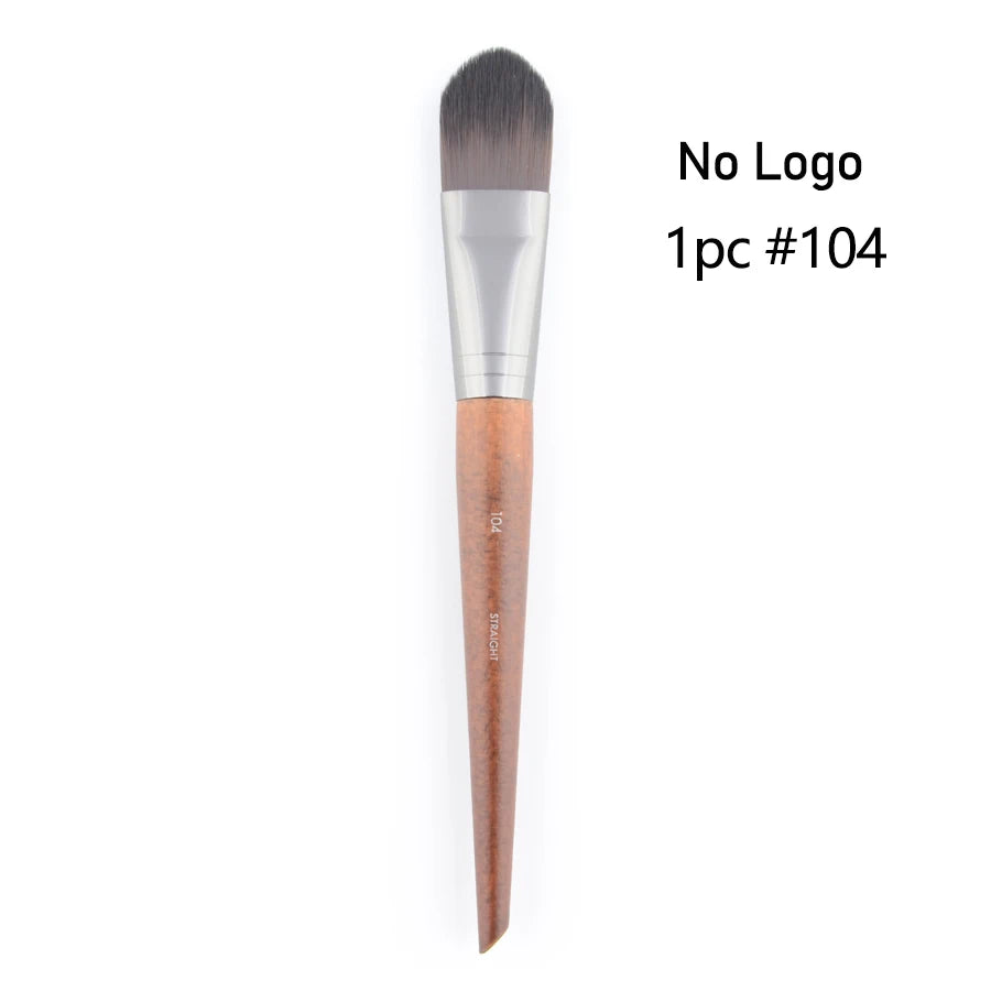 1 piece #108 Foundation Makeup brush Flat Liquid BB cream Natural wood straight Professional Face Mask Make up brushes Synthetic