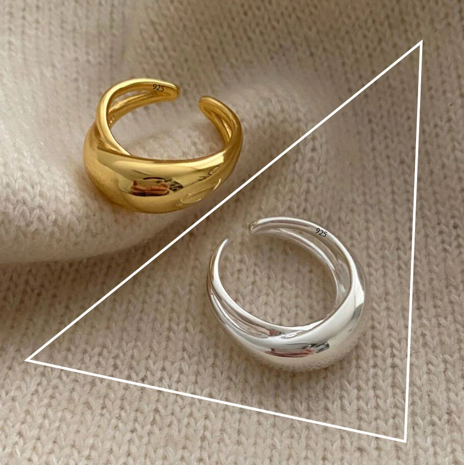 925 Sterling Silver Flower Geometry Ring For Women Girl Hollow Out Zircon Grace Wide Jewelry Gift Dropshipping