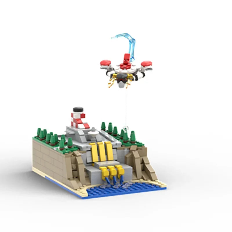 Creative Model Moc Building Bricks UFO Robot Microscale Model Technology  Blocks Construstion Suit Toy DIY Set Assembly Gifts