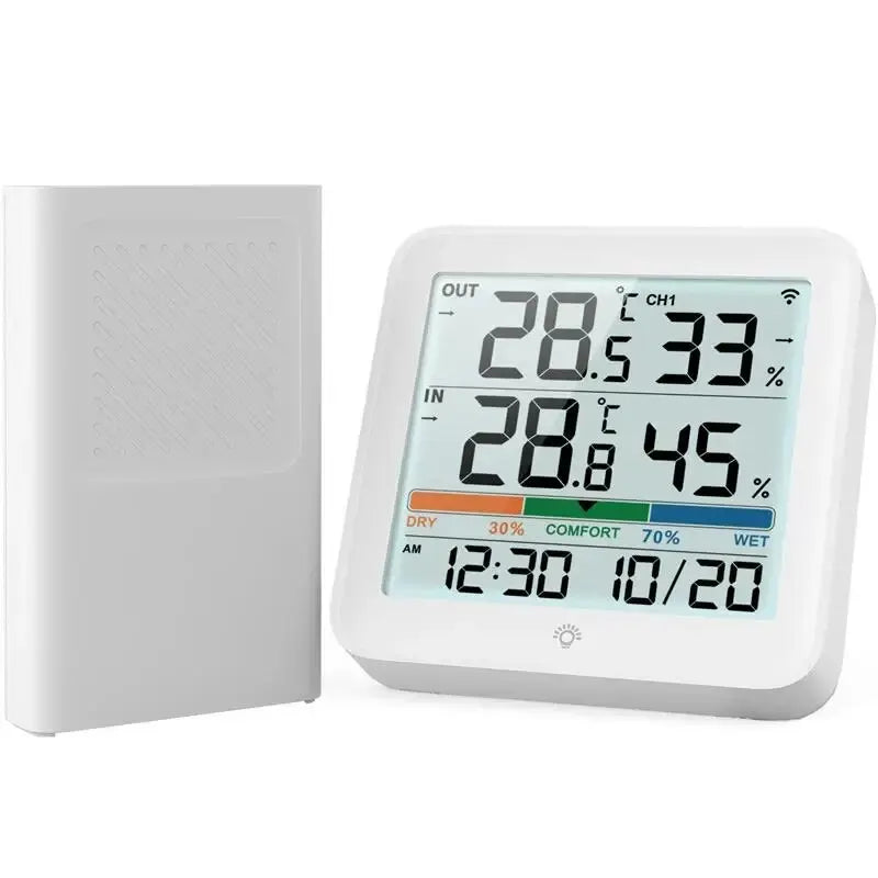 Digital Thermometer Hygrometer with Remote Indoor LCD Temperature Humidity Meter Room Sensor High Accuracy Home Thermometer