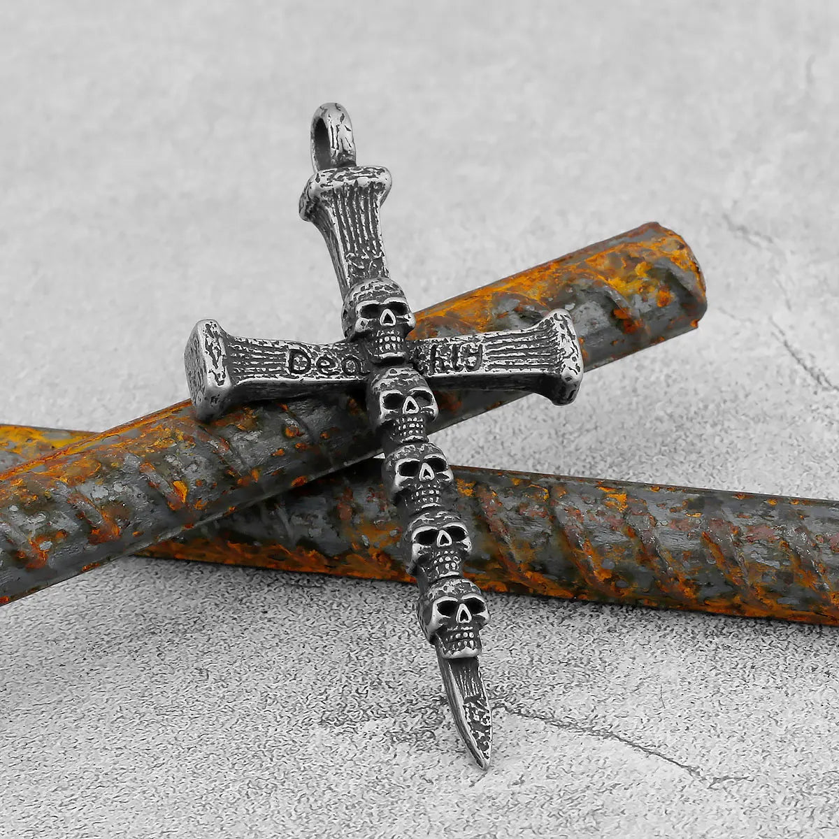 Hip Hop Fashion Stainless Steel Cross Skull Viking Necklace Nordic Religious Men's Odin Valknut Pendant Jewelry Necklace Star