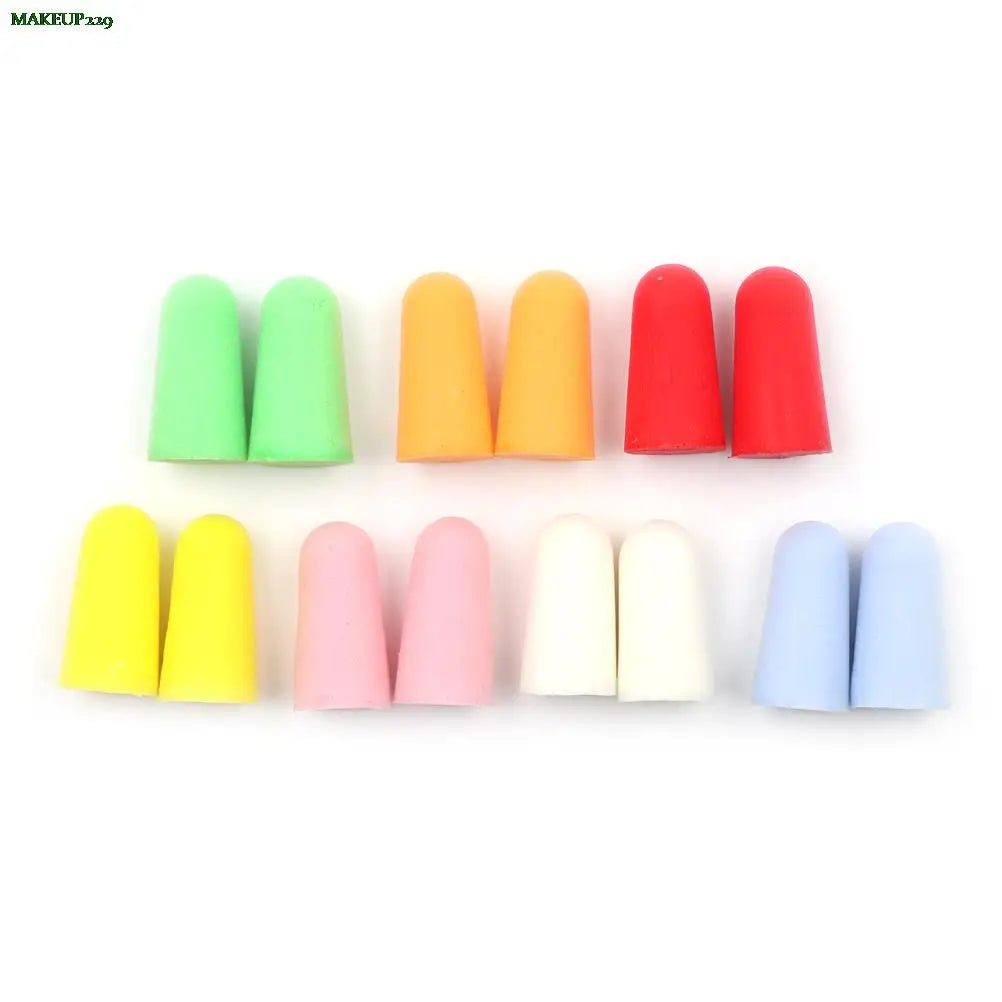 10Pairs Authentic Foam Soft Corded Ear Plugs Noise Sleep Reduction Norope Earplugs Swimming Protective Earmuffs