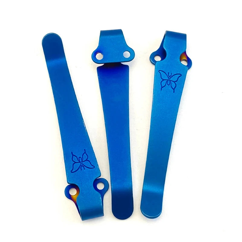 Knife Titanium Back Clamp Pocket Clip 5 Color For Emerson CQC Benchmade Griptillian Bugout 535 585 551 Knives