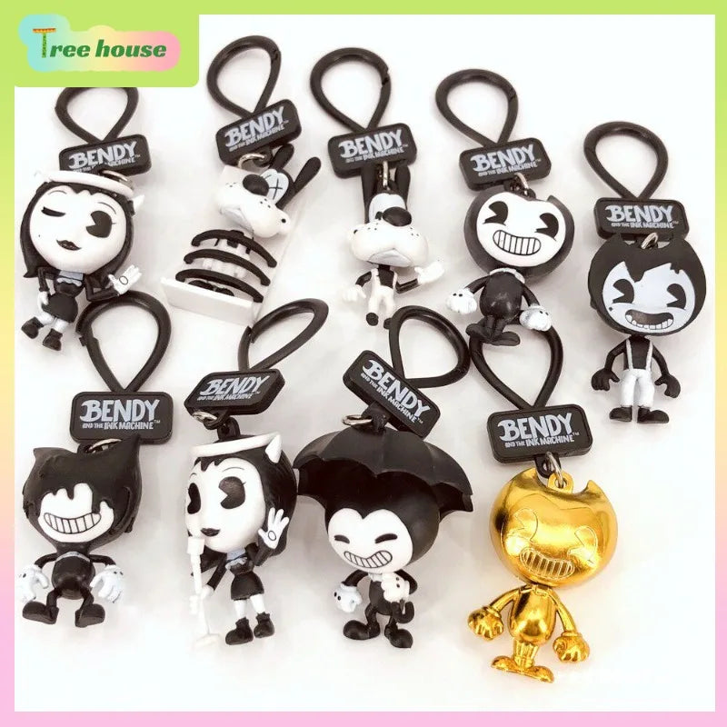 Bendy Blind Bag Bendy And The Ink Machine Horror Game Character Keychain Personalized Pendant School Bag Charm