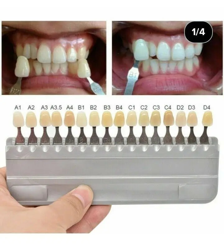 84/96PCS Dental Resin Teeth Acrylic Synthetic Denture A1 A2 A3 Shade 2-Layer Acrylic Denture Education Model Upper/Lower A1-D4