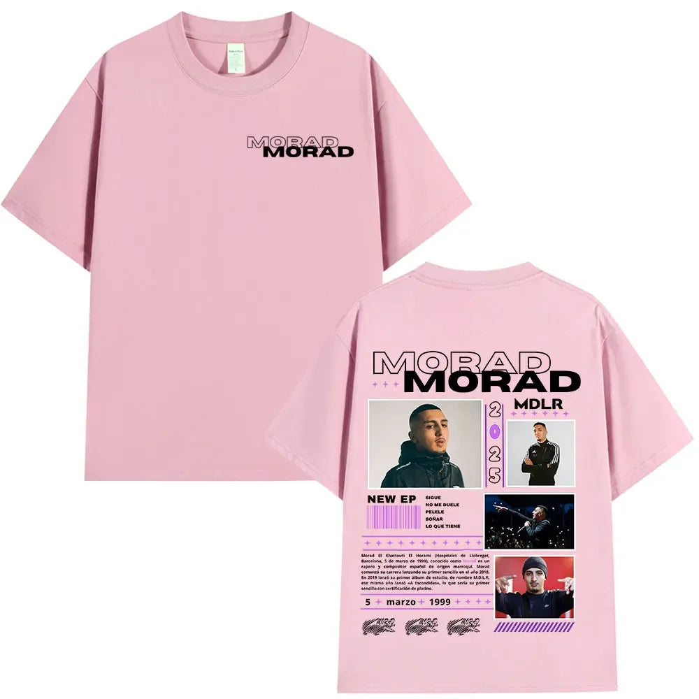 Rapper Morad M.D.L.R Graphic T Shirts Men Women Fashion Vintage T-shirt Cotton Casual Oversized Short Sleeve T-shirts Streetwear