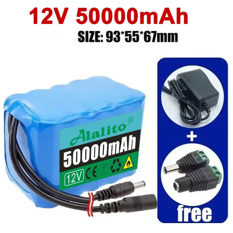 NEW 12V 3S4P 20000mah battery 18650 Li-ion 40Ah Rechargeable batteries with BMS Lithium Battery packs Protection Board +Charger