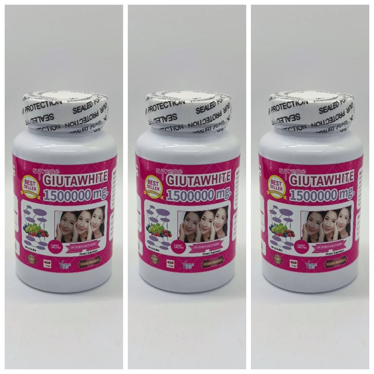 1500000mg Glutathione Capsules with Collagen Antioxidant Beauty Supplement for Skin Glow Hair Nutrition Daily Wellness Support