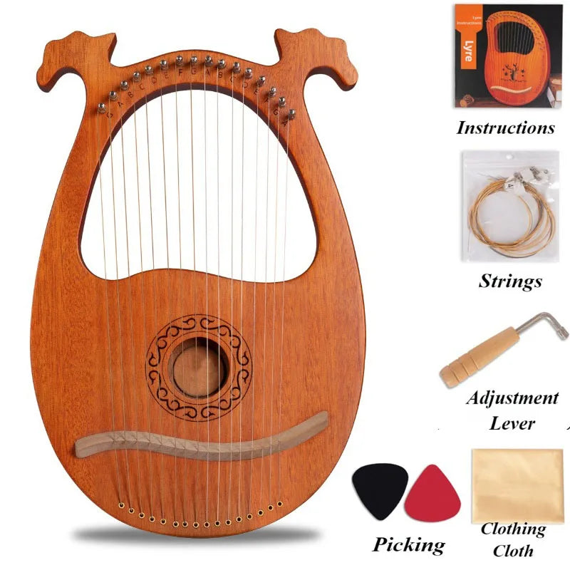 16 String Harp Beginner Children Portable Lira Harp Professional Wooden Chinese Small Harps Handmade Handheld String Instruments