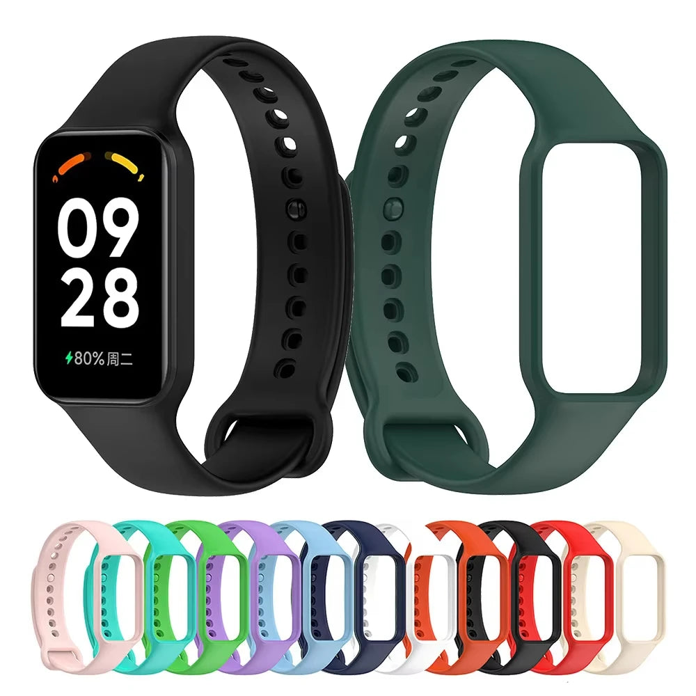 Silicone Case+strap+Film for Xiaomi Redmi watch 3 Accessories Rubber Bracelet pulseira correa for Xiaomi Mi band 9 active Band