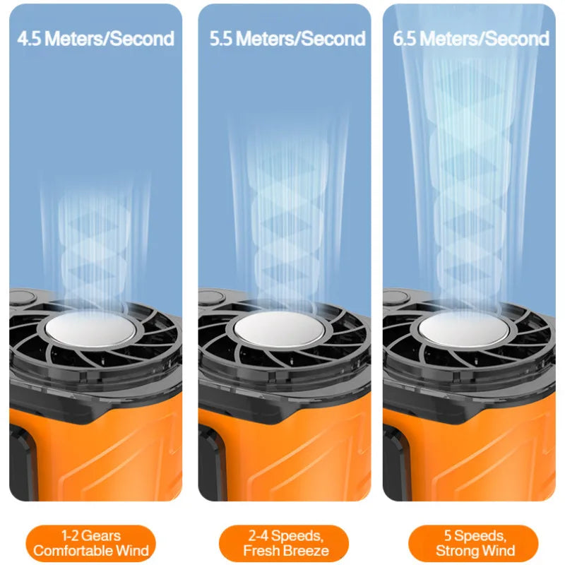 Hanging Waist Ice Fan With Light Digital Display Hanging Waist Fan