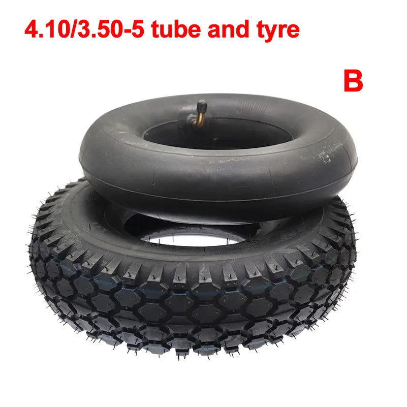 4.10/3.50-5 Inner Tube Outer Tyre Fits for E-Bike Electric Scooter Mini Motorcycle Wheel Rubber Wheel