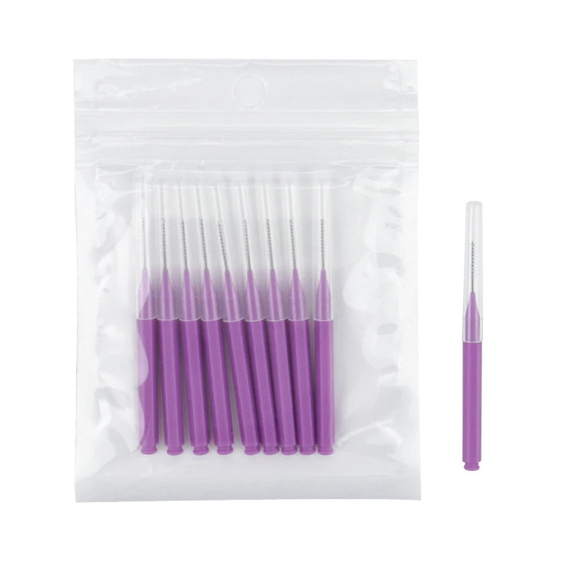 10Pcs Cleaner Interdental Brush Dental Floss Brushes Braces Light Tooth Picks Flossers Picks Eyelash Brush Beauty Tool Brush