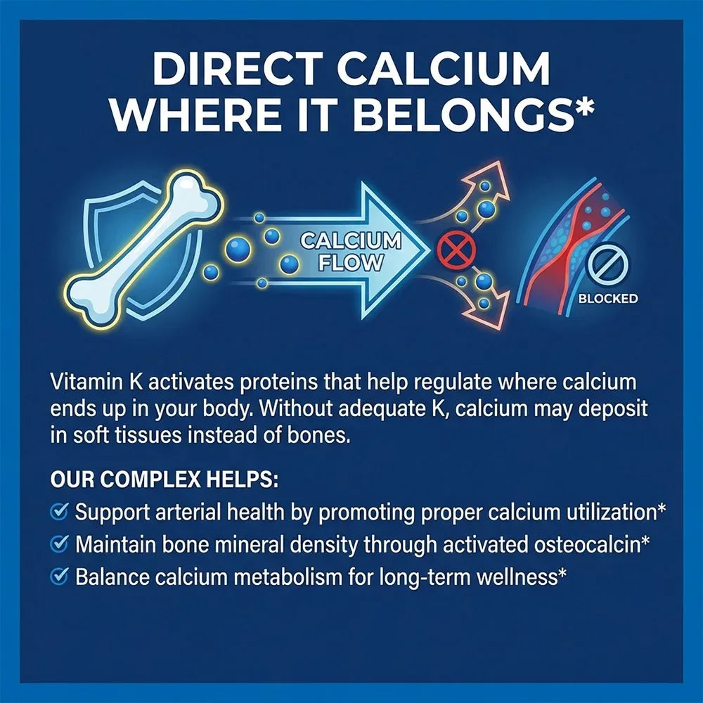 Vitamin K2 Supplement - Supports Bone Density, Teeth, Skin, Heart Health and Immunity
