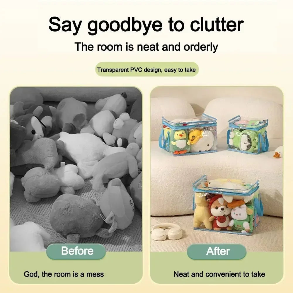 1/3/5PCS Clear PVC Storage Box Waterproof Dustproof Display Case for Plush Toys Doll Collection Home Storage Container Decor